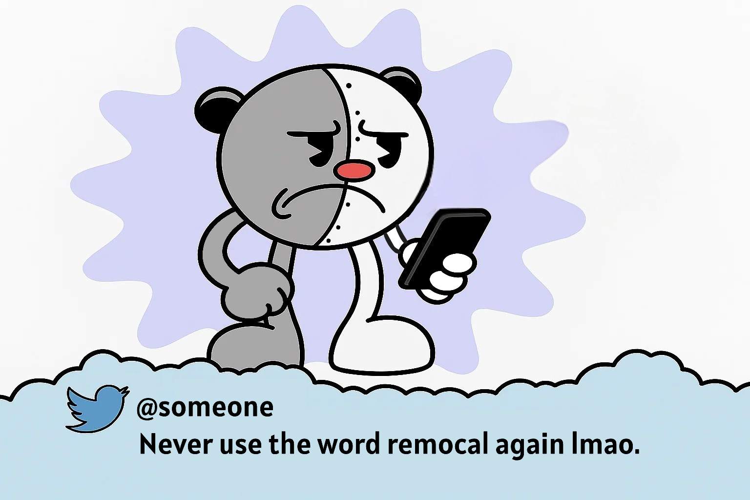 MetalBear mascot getting sad reading mean comments.