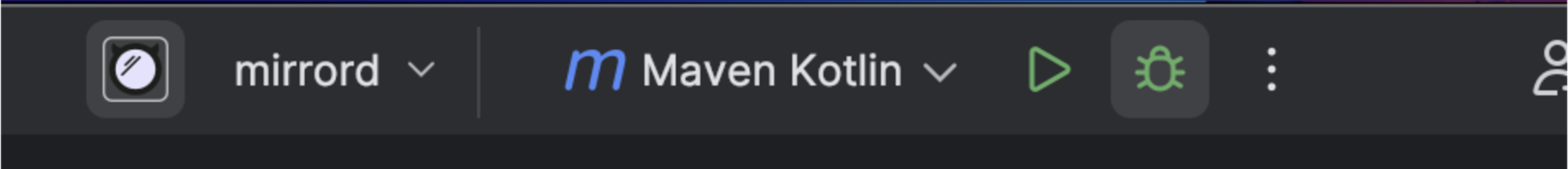 screenshor of starting debugging in mirrord
